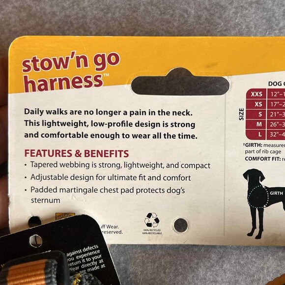 Ruffwear XXS Stow'n Go Harness in Orange - NWT - Picture 3 of 3